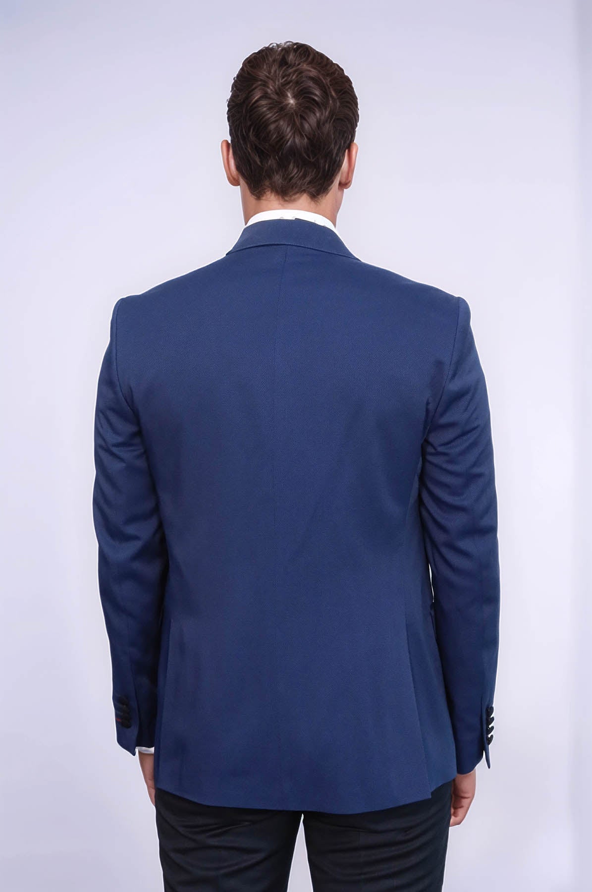 Dot-Patterned Navy Tuxedo - Wessi - Luzilly Bridal & Apparel