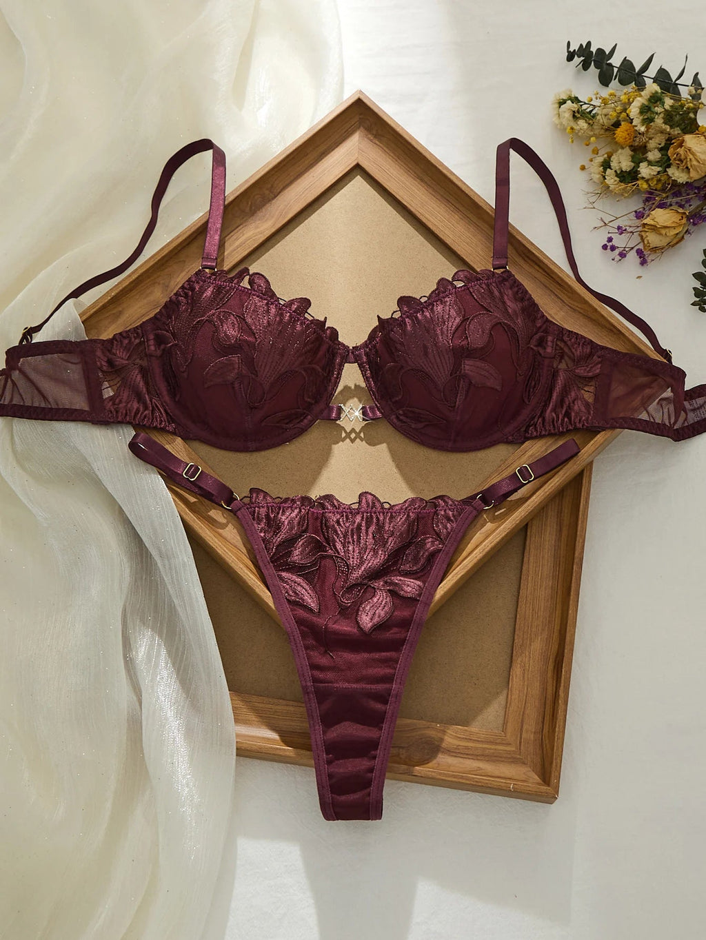 Double-Layer Bralette & Panty Set - Luzilly Bridal & Apparel
