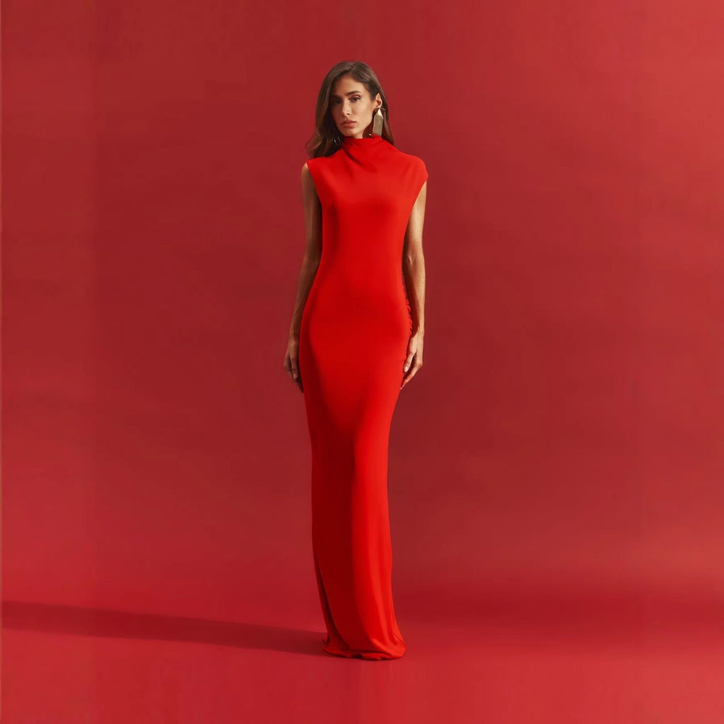 Dress Slim Fit Maxi Dress Wedding Cocktail Annual Meeting Hosting Ceremony Dress High End Vietnamese Niche - Luzilly Bridal & Apparel