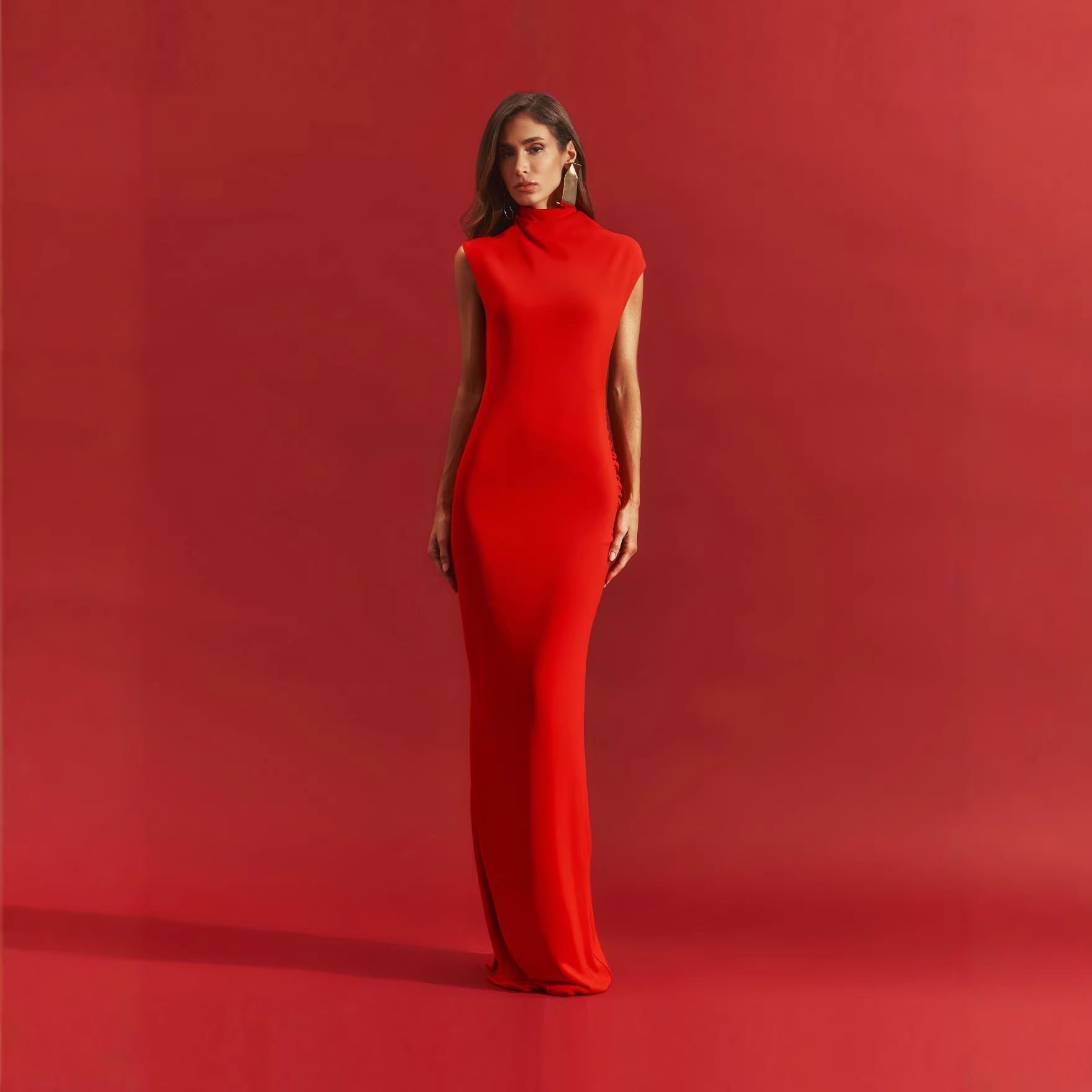 Dress Slim Fit Maxi Dress Wedding Cocktail Annual Meeting Hosting Ceremony Dress High End Vietnamese Niche - Luzilly Bridal & Apparel