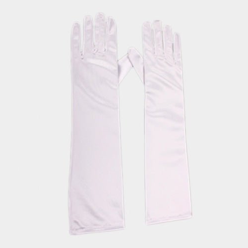Dressy Satin Long Wedding Gloves - Luzilly Bridal & Apparel