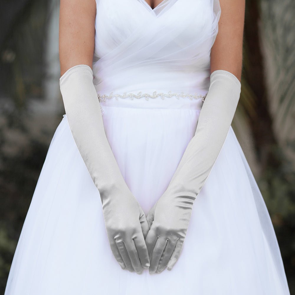 Dressy Satin Wedding Chic Gloves - Luzilly Bridal & Apparel