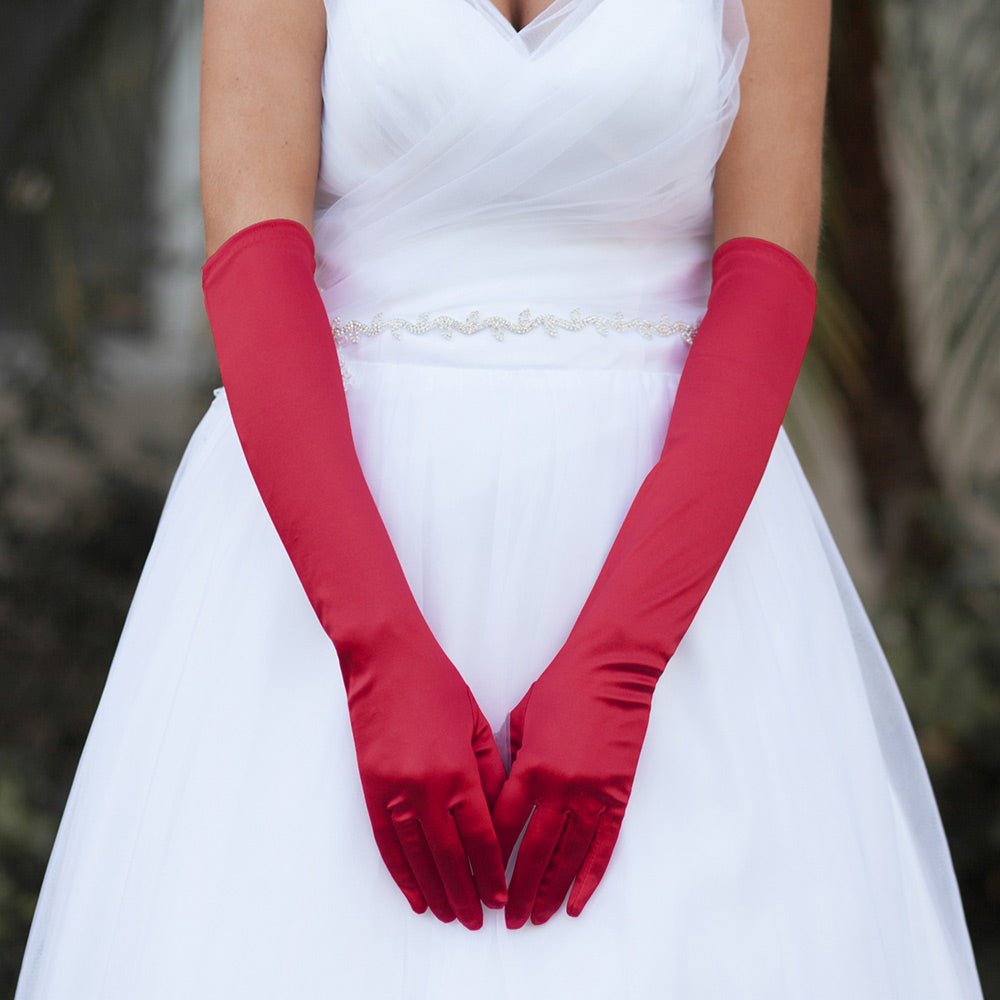 Dressy Satin Wedding Chic Gloves - Luzilly Bridal & Apparel