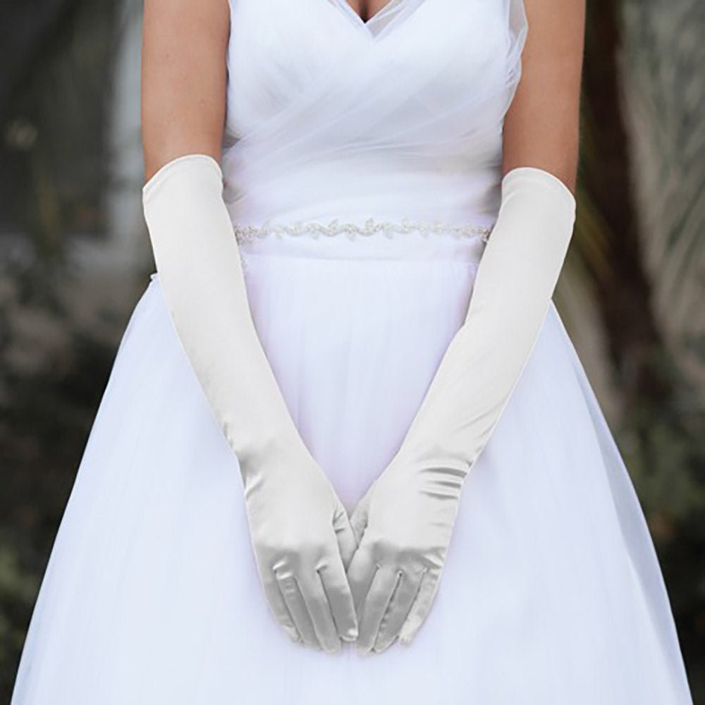Dressy Satin Wedding Chic Gloves - Luzilly Bridal & Apparel