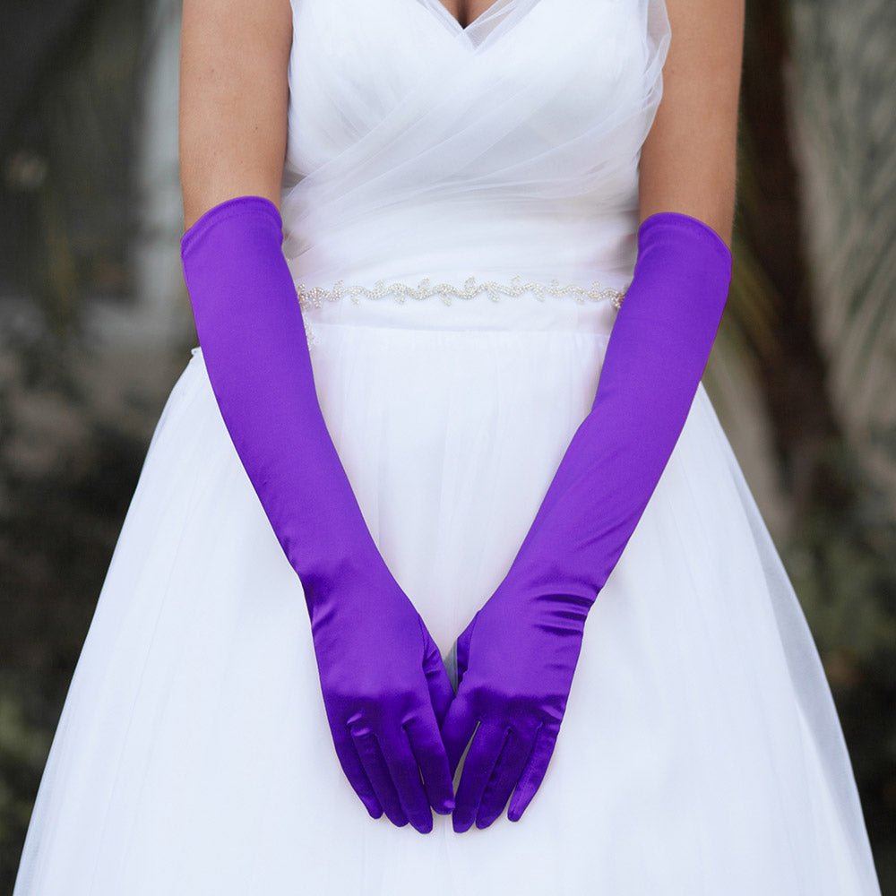 Dressy Satin Wedding Chic Gloves - Luzilly Bridal & Apparel
