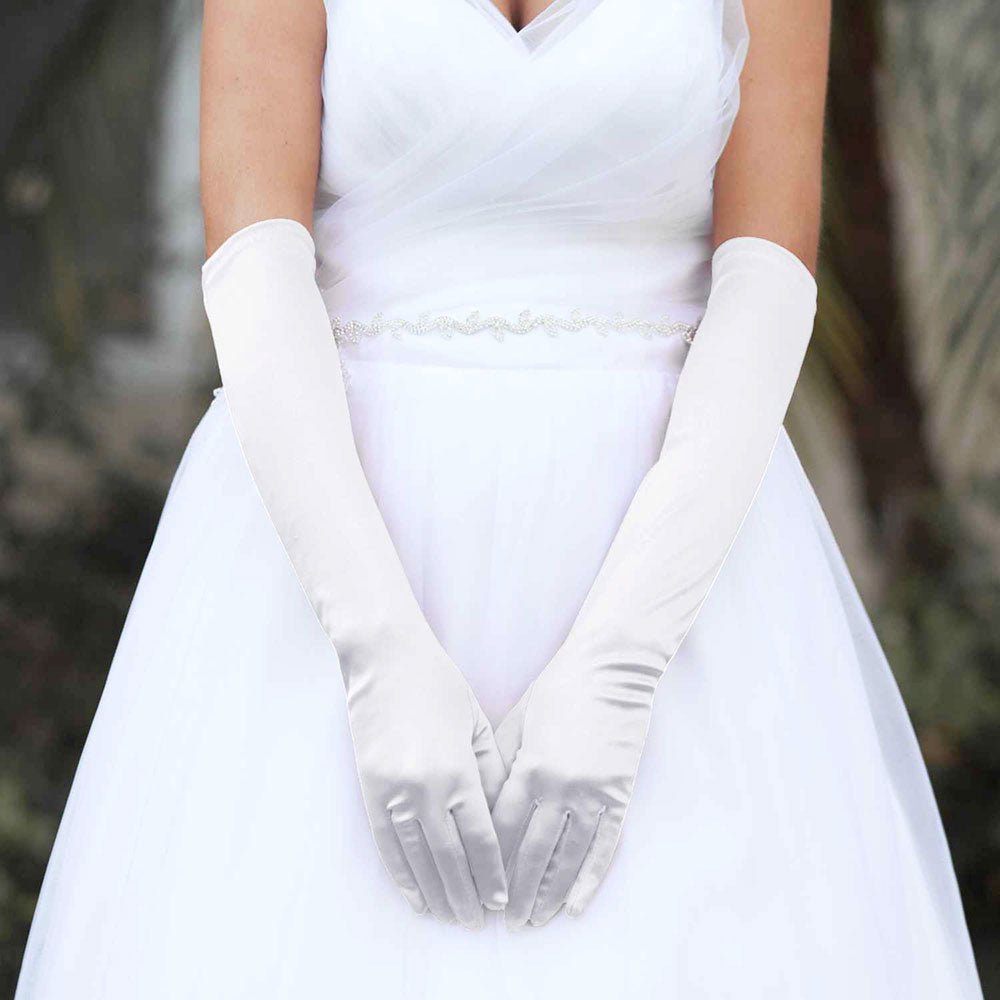 Dressy Satin Wedding Chic Gloves - Luzilly Bridal & Apparel