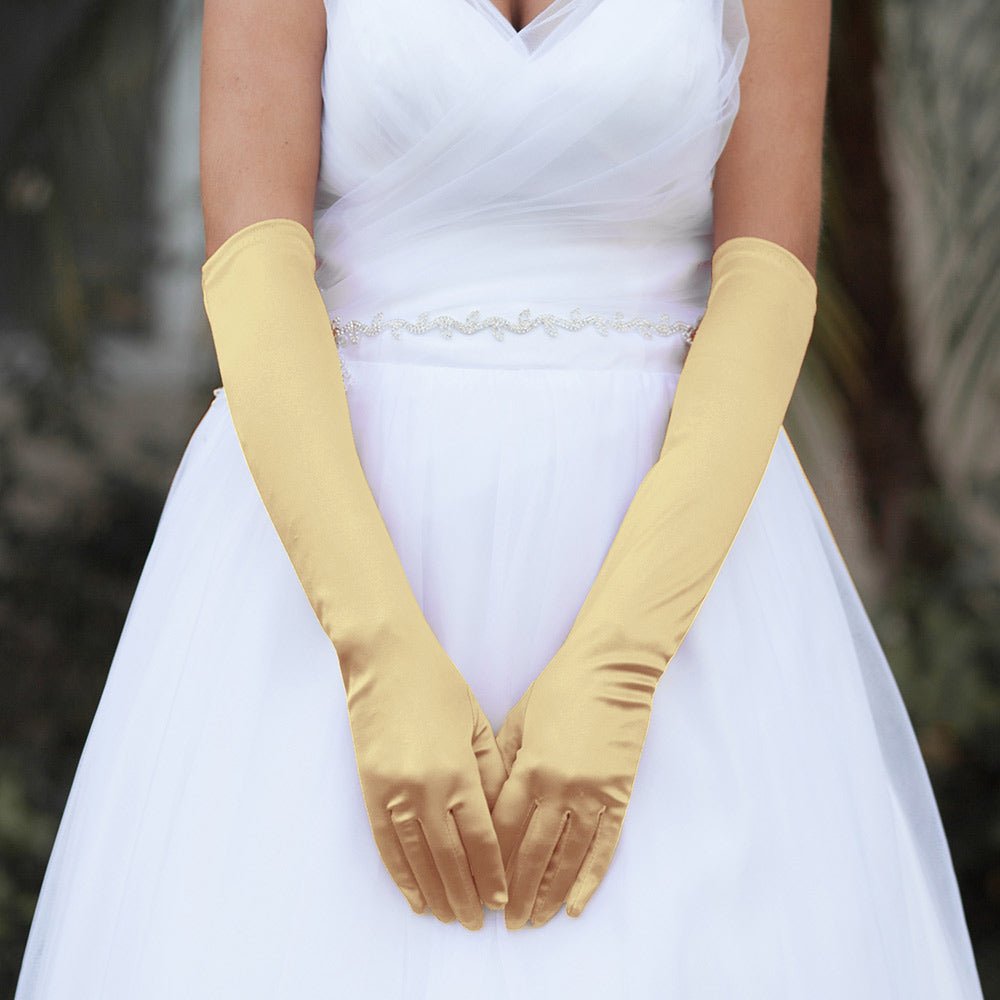Dressy Satin Wedding Chic Gloves - Luzilly Bridal & Apparel