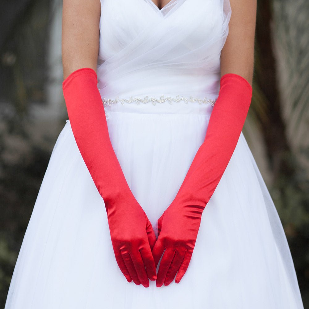 Dressy Satin Wedding Chic Gloves - Luzilly Bridal & Apparel