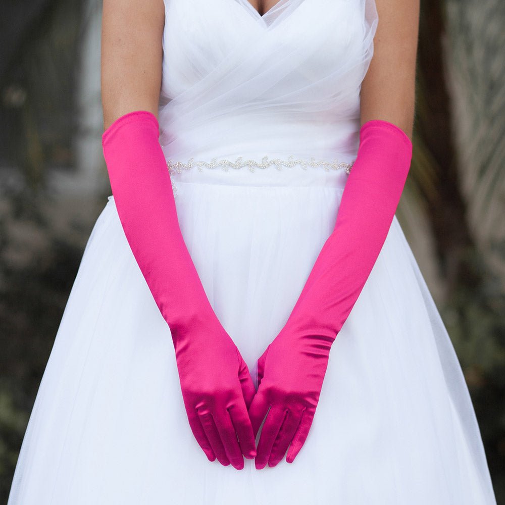 Dressy Satin Wedding Chic Gloves - Luzilly Bridal & Apparel