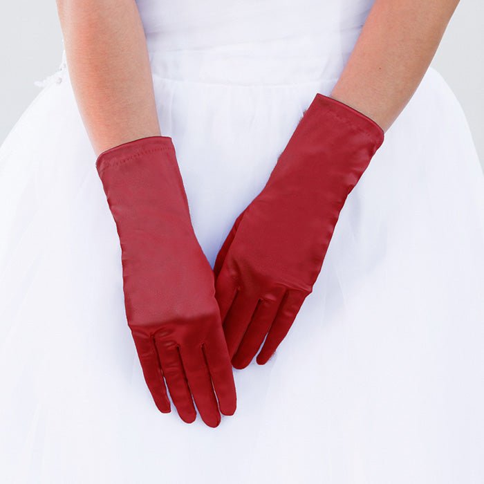 Dressy Satin Wedding Gloves - Luzilly Bridal & Apparel