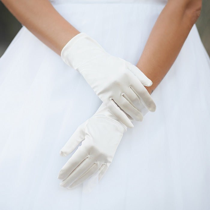 Dressy Satin Wedding Gloves - Luzilly Bridal & Apparel