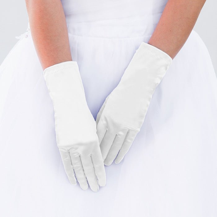 Dressy Satin Wedding Gloves - Luzilly Bridal & Apparel