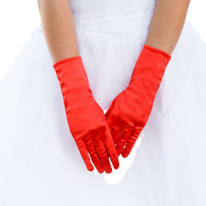 Dressy Satin Wedding Gloves - Luzilly Bridal & Apparel