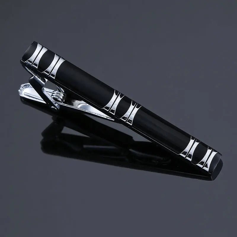 DY new high-quality enamel men's wedding tie clip high-end brand luxury design exquisite pattern crystal tie clip Free Delivery - Luzilly Bridal & Apparel