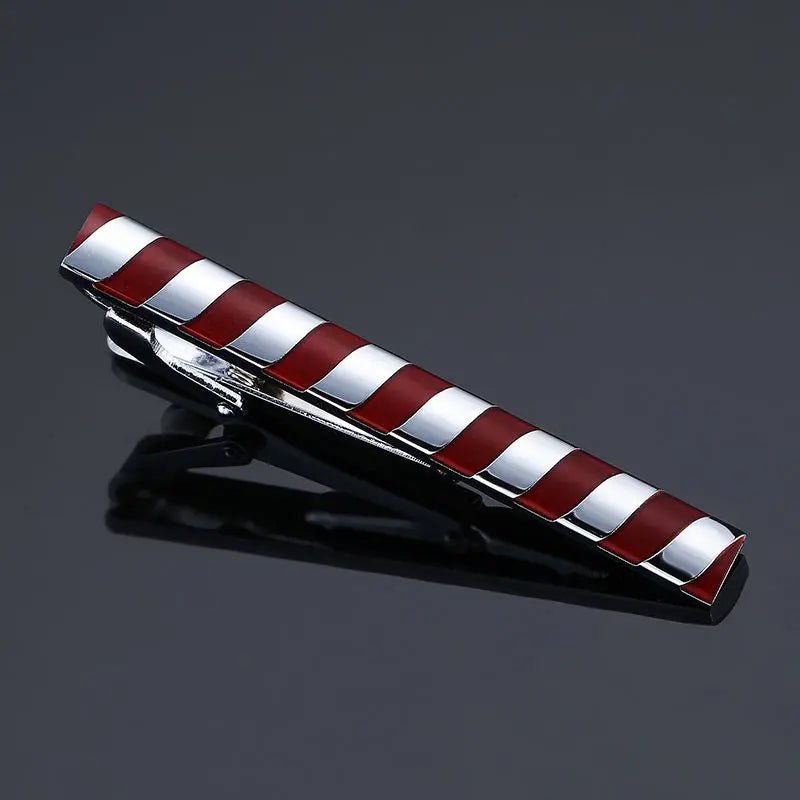 DY new high-quality enamel men's wedding tie clip high-end brand luxury design exquisite pattern crystal tie clip Free Delivery - Luzilly Bridal & Apparel