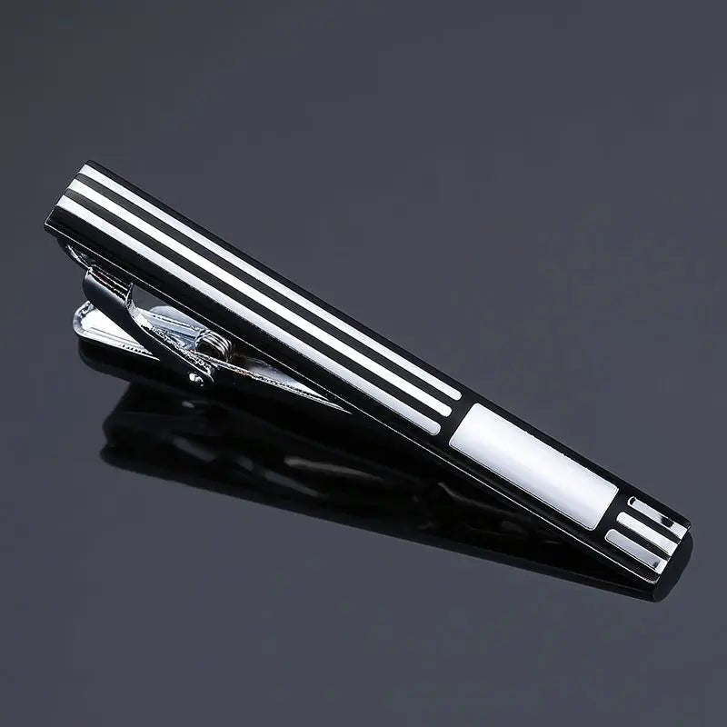 DY new high-quality enamel men's wedding tie clip high-end brand luxury design exquisite pattern crystal tie clip Free Delivery - Luzilly Bridal & Apparel