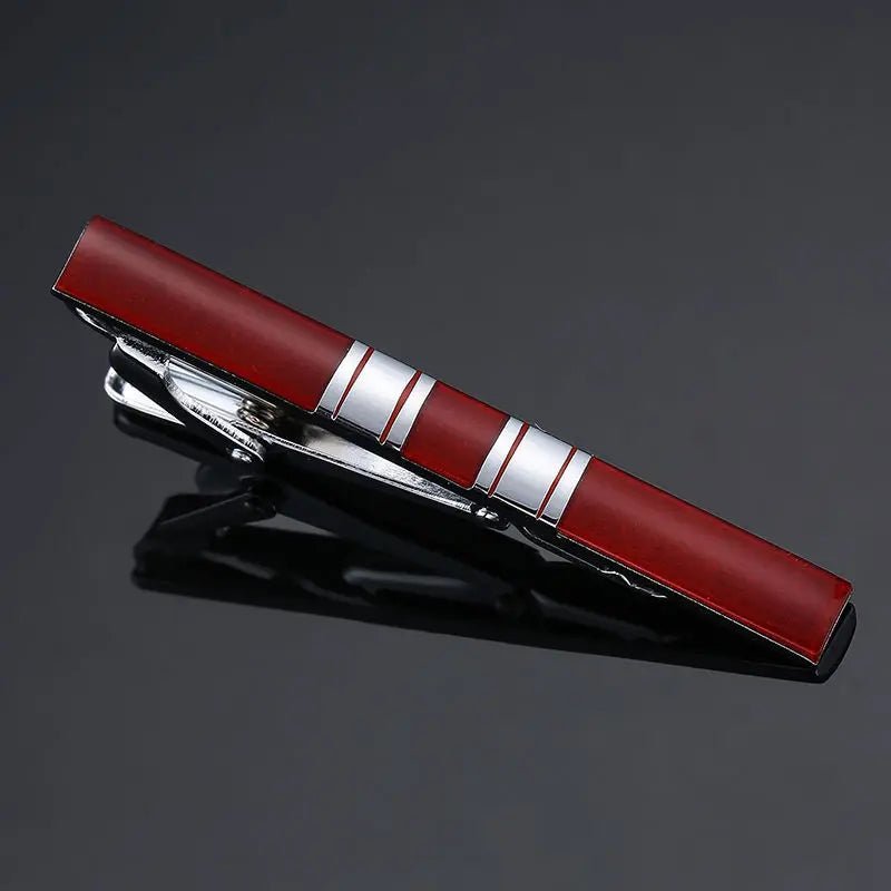 DY new high-quality enamel men's wedding tie clip high-end brand luxury design exquisite pattern crystal tie clip Free Delivery - Luzilly Bridal & Apparel