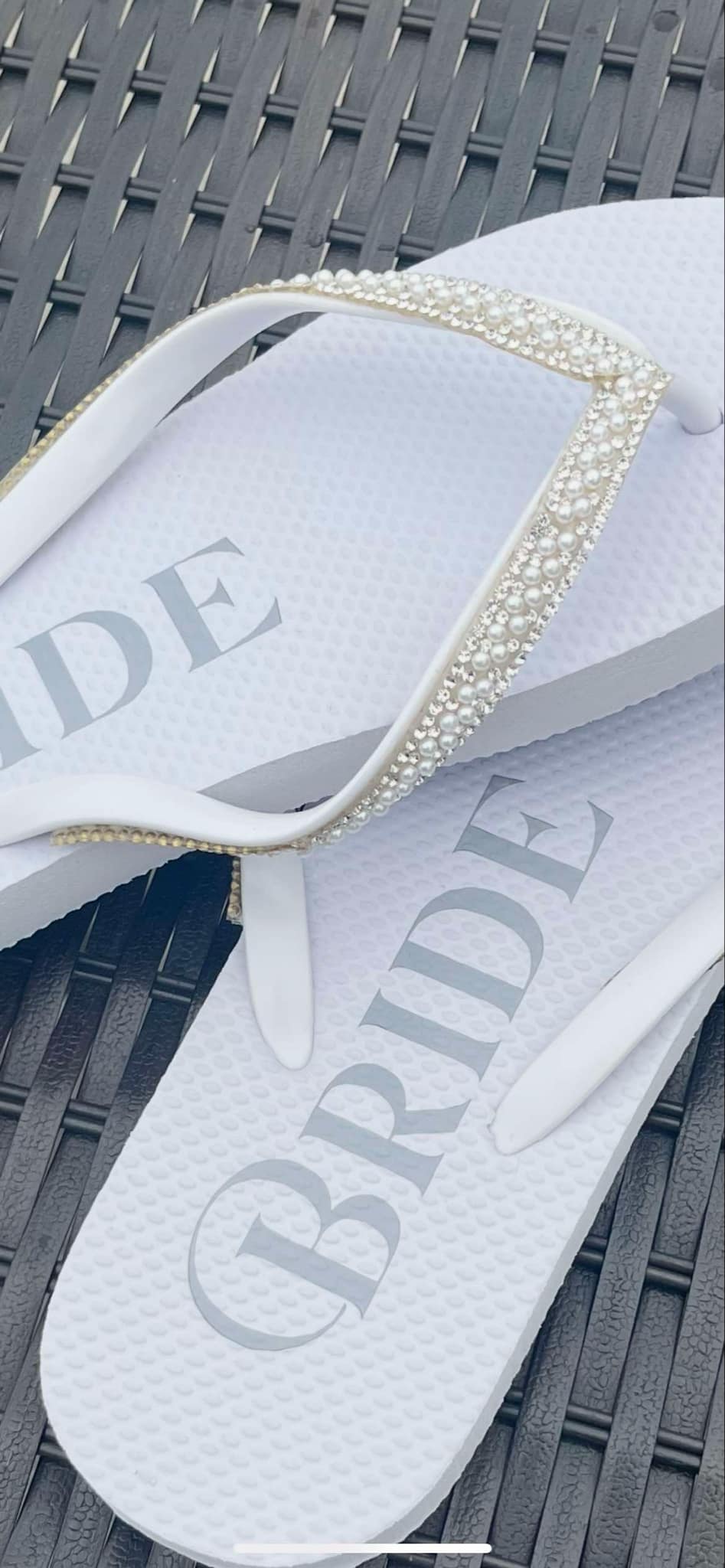 Bride or Wifey Rhinestone Flip-Flops