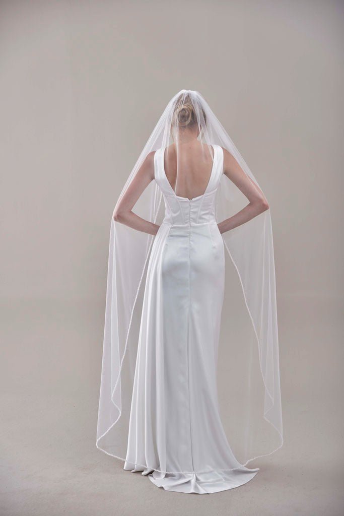 Elegant Beaded Wedding Veil - Luzilly Bridal & Apparel