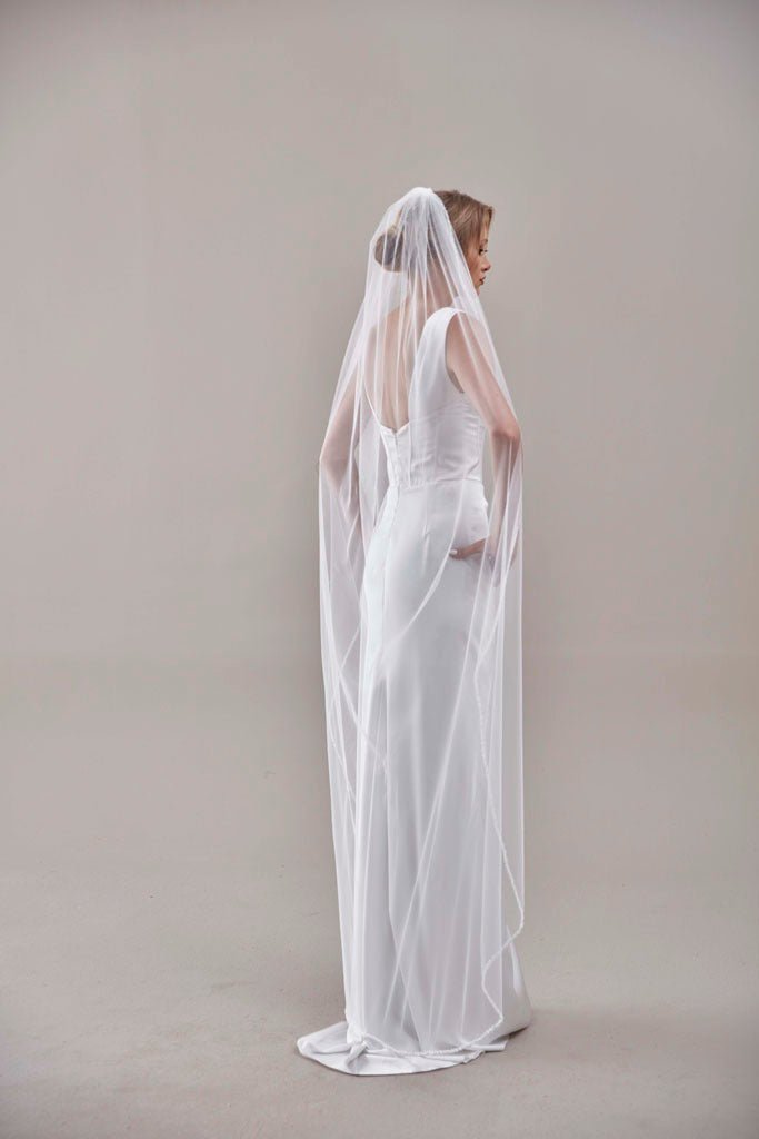 Elegant Beaded Wedding Veil - Luzilly Bridal & Apparel
