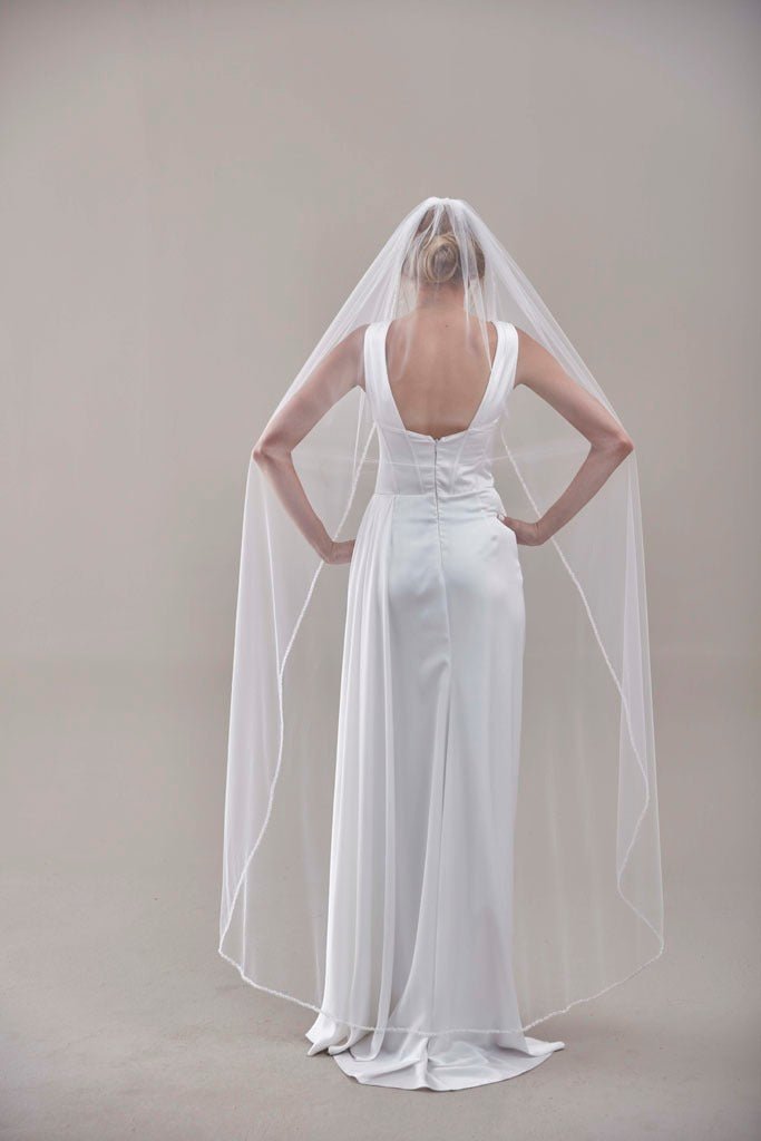 Elegant Beaded Wedding Veil - Luzilly Bridal & Apparel