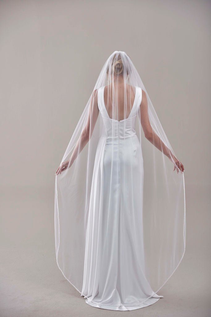 Elegant Beaded Wedding Veil - Luzilly Bridal & Apparel