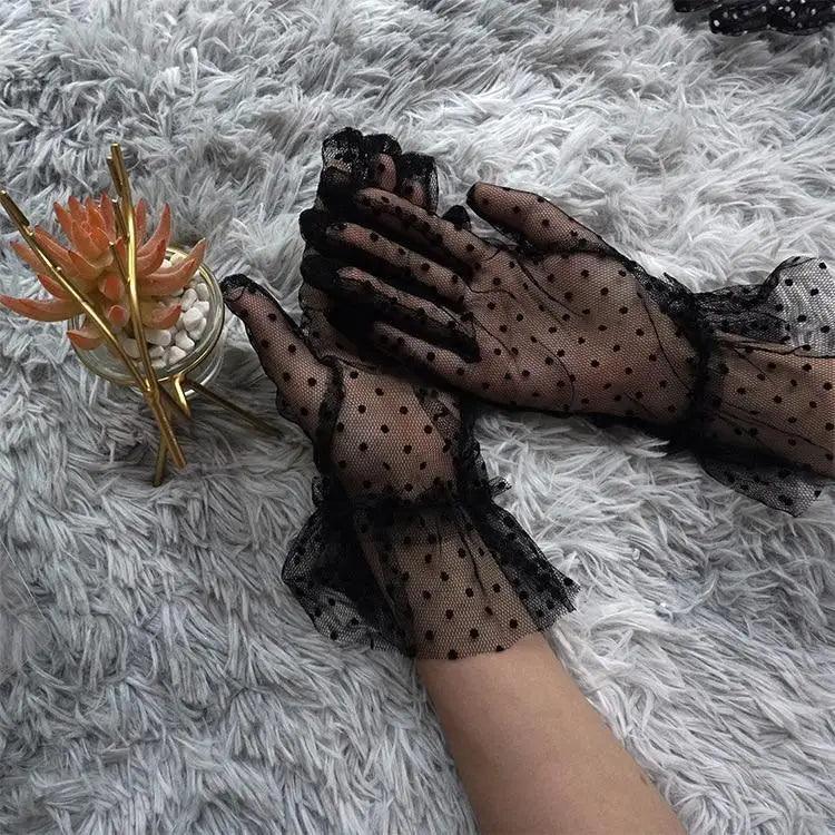 Elegant Black 1 Pair Women Summer Flexible Gloves Stretchy One Size Gloves Excellent For Any Occasion - Luzilly Bridal & Apparel