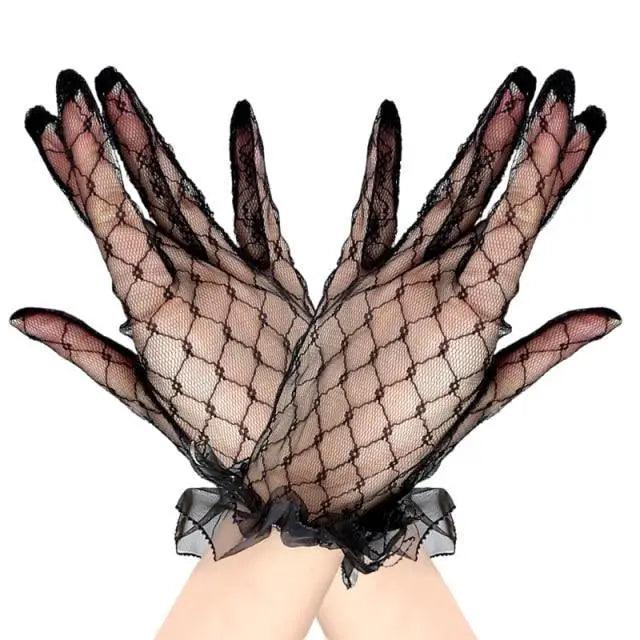 Elegant Black 1 Pair Women Summer Flexible Gloves Stretchy One Size Gloves Excellent For Any Occasion - Luzilly Bridal & Apparel