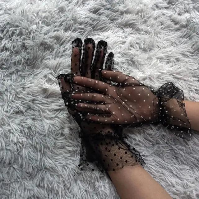 Elegant Black 1 Pair Women Summer Flexible Gloves Stretchy One Size Gloves Excellent For Any Occasion - Luzilly Bridal & Apparel