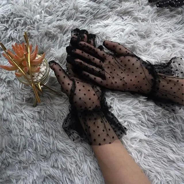 Elegant Black 1 Pair Women Summer Flexible Gloves Stretchy One Size Gloves Excellent For Any Occasion - Luzilly Bridal & Apparel