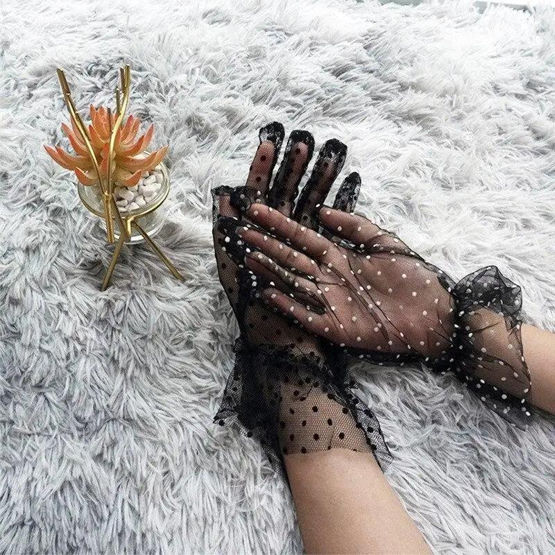 Elegant Black 1 Pair Women Summer Flexible Gloves Stretchy One Size Gloves Excellent For Any Occasion - Luzilly Bridal & Apparel