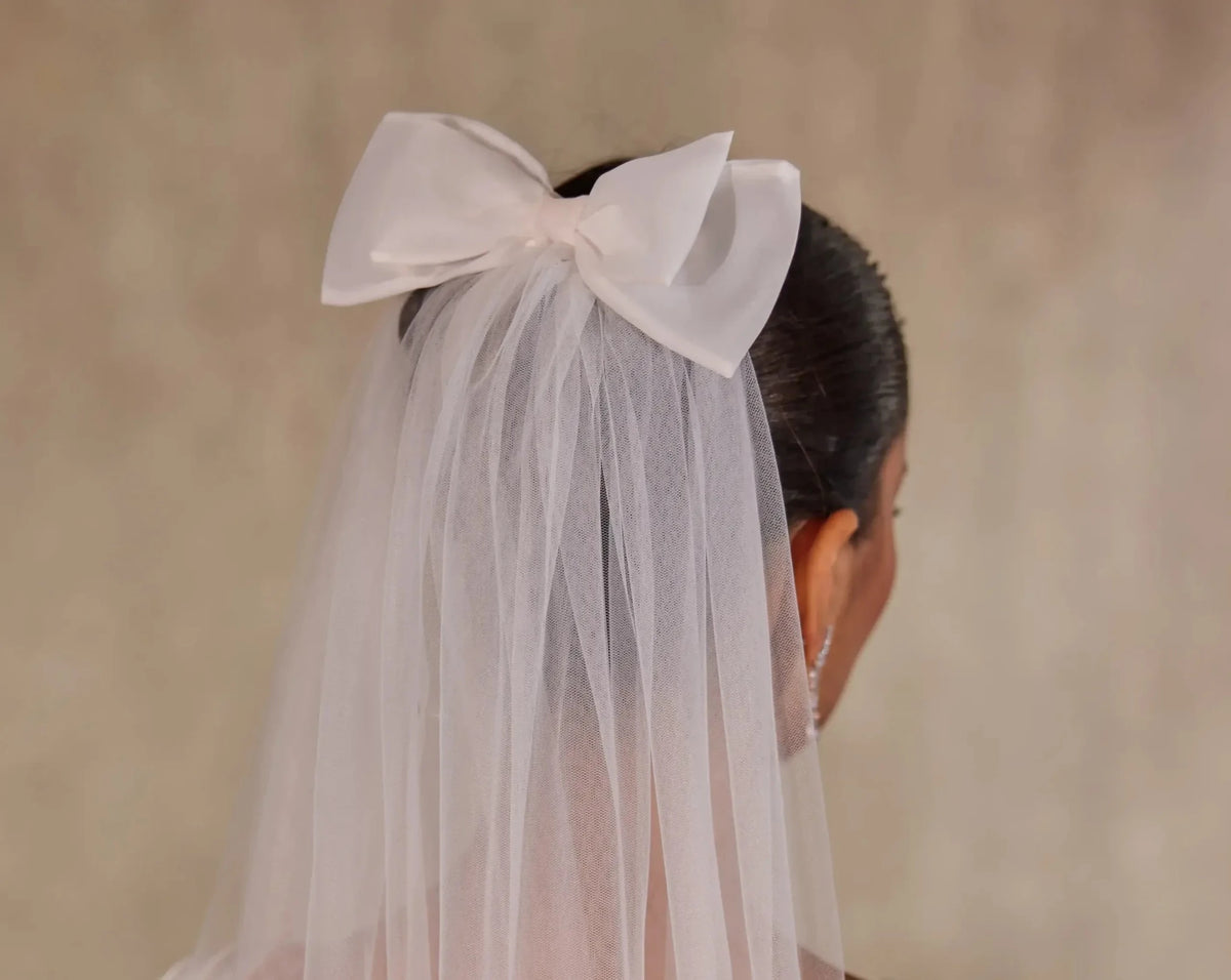 Elegant Bow Wedding Veil - Luzilly Bridal & Apparel