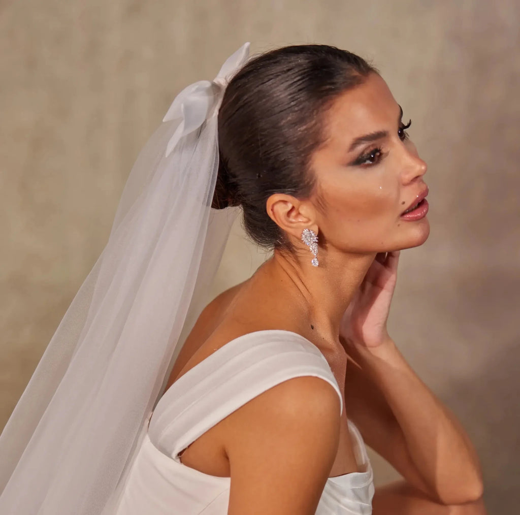 Elegant Bow Wedding Veil - Luzilly Bridal & Apparel