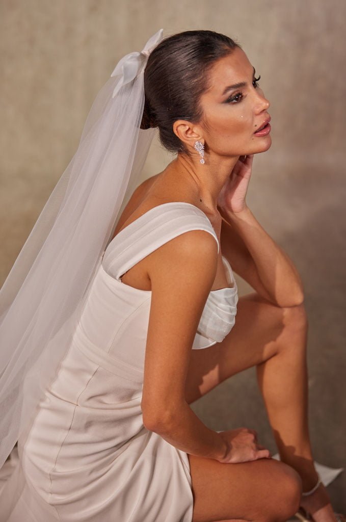 Elegant Bow Wedding Veil - Luzilly Bridal & Apparel