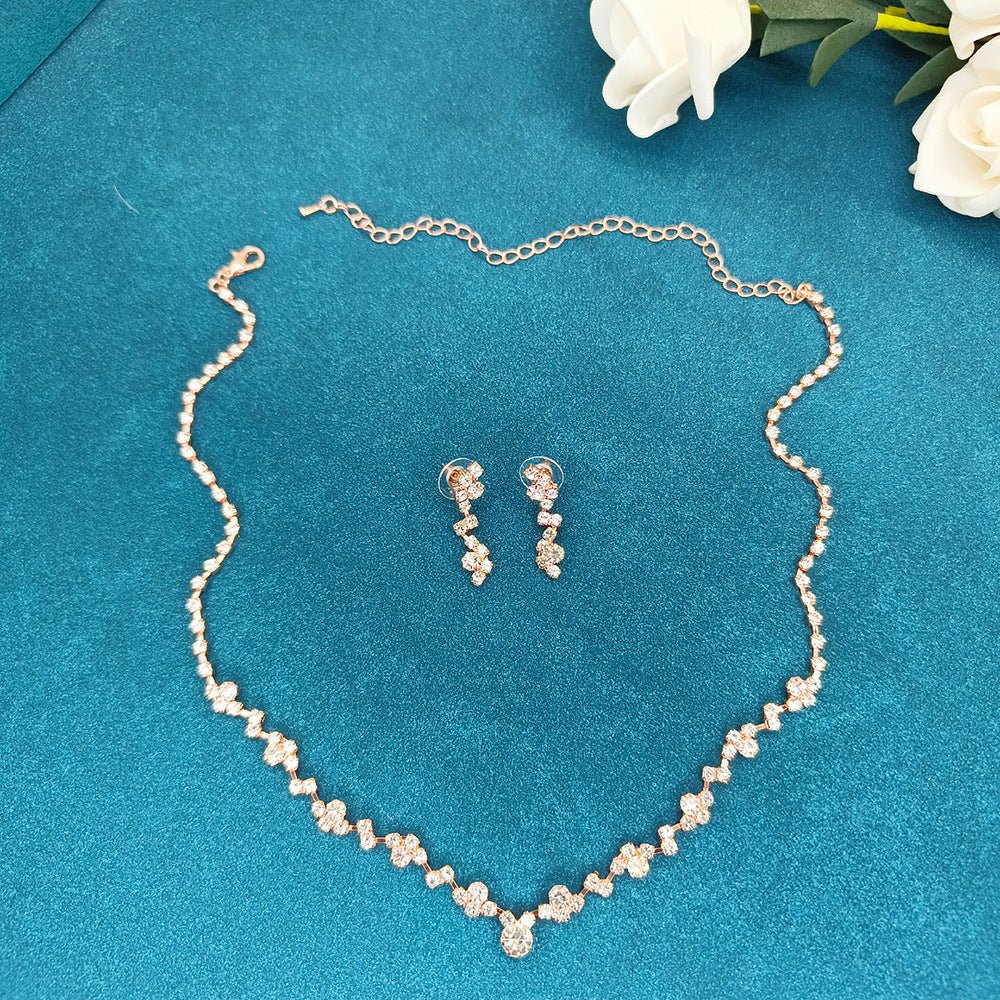 Elegant Bridal Earring & Necklace Set - Luzilly Bridal & Apparel