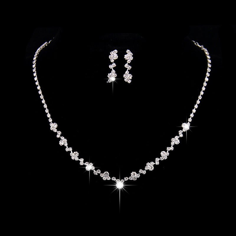 Elegant Bridal Earring & Necklace Set - Luzilly Bridal & Apparel
