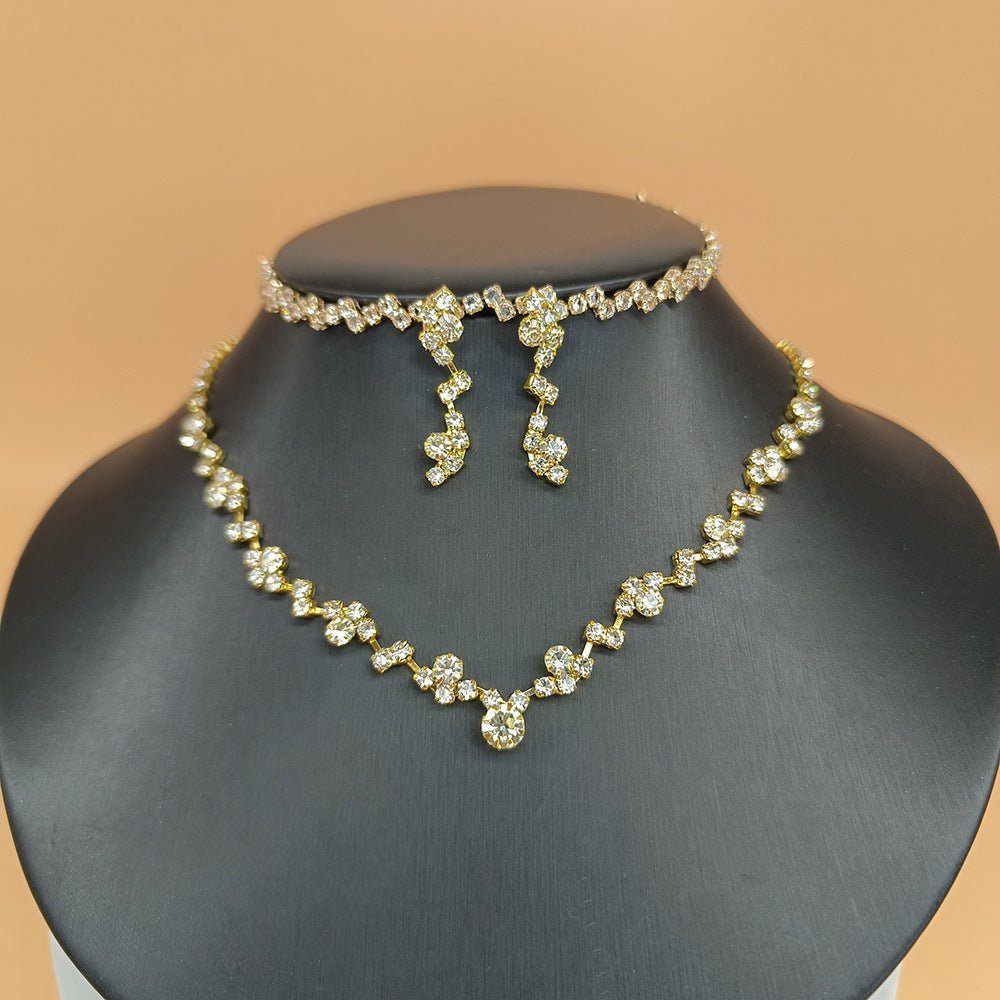 Elegant Bridal Earring & Necklace Set - Luzilly Bridal & Apparel