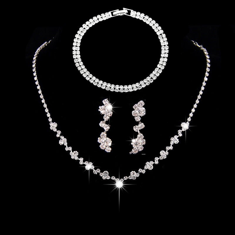 Elegant Bridal Earring & Necklace Set - Luzilly Bridal & Apparel