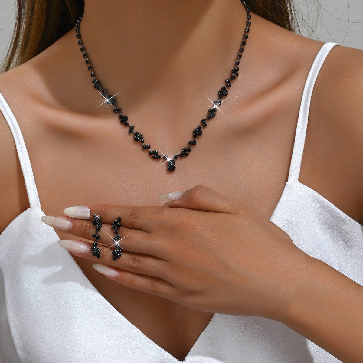 Elegant Bridal Earring & Necklace Set - Luzilly Bridal & Apparel
