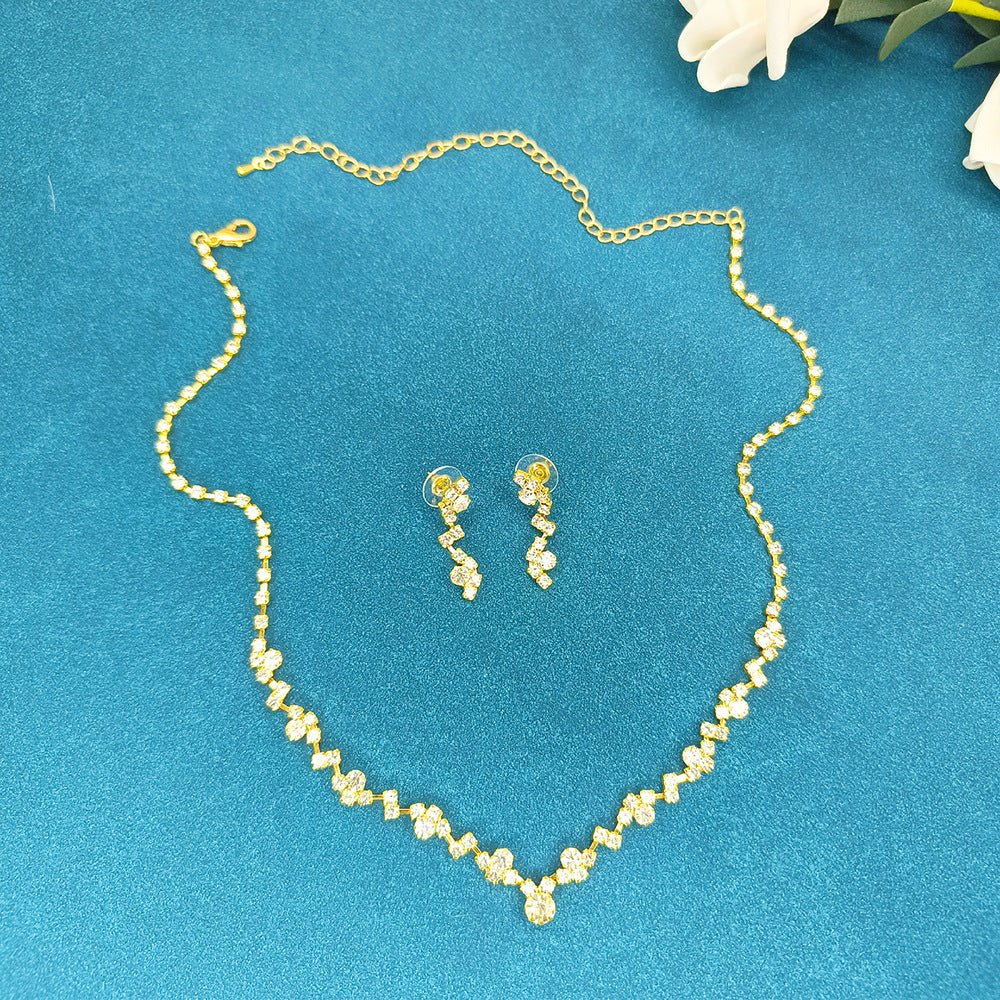 Elegant Bridal Earring & Necklace Set - Luzilly Bridal & Apparel