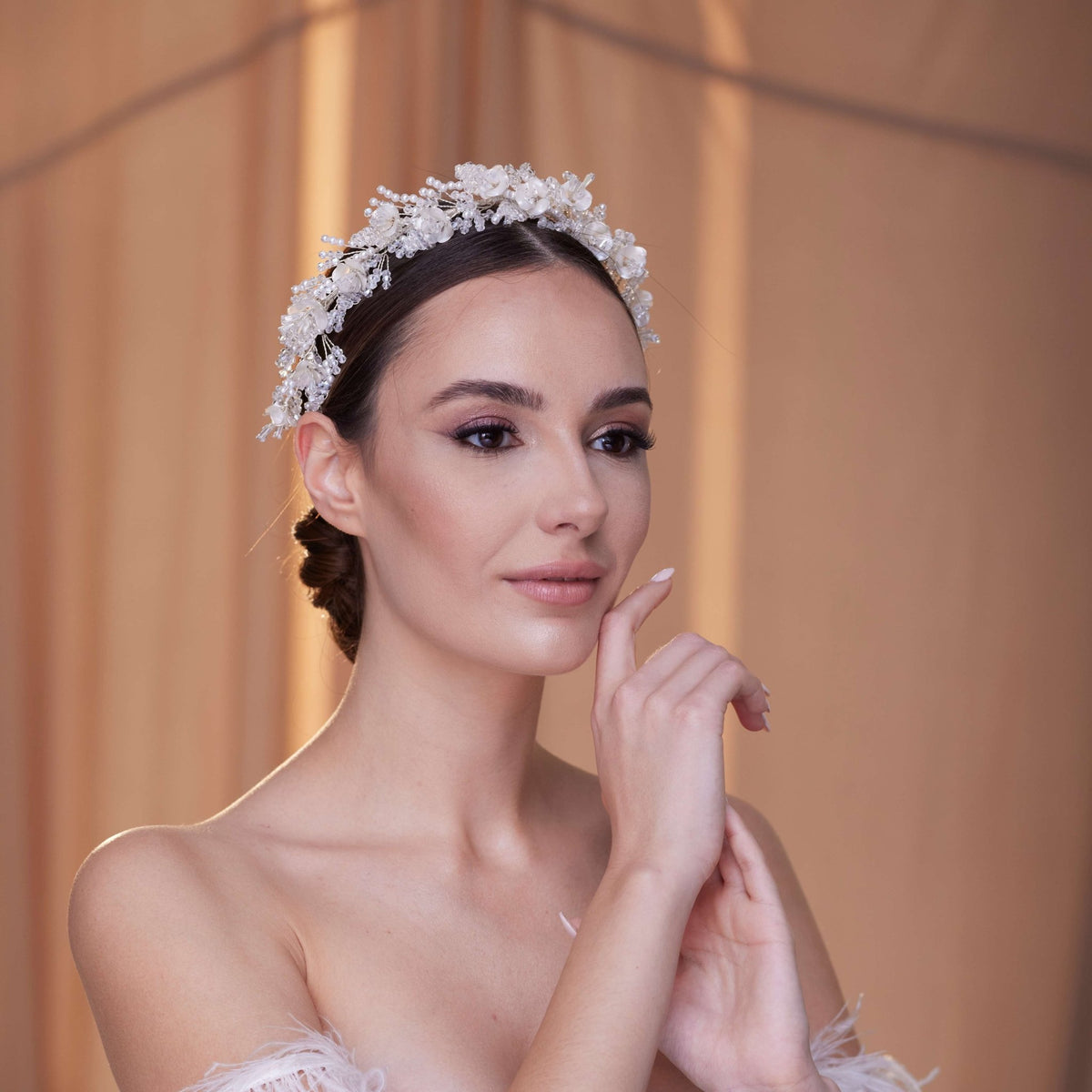 Elegant Bridal Hairband with Pearl - Luzilly Bridal & Apparel