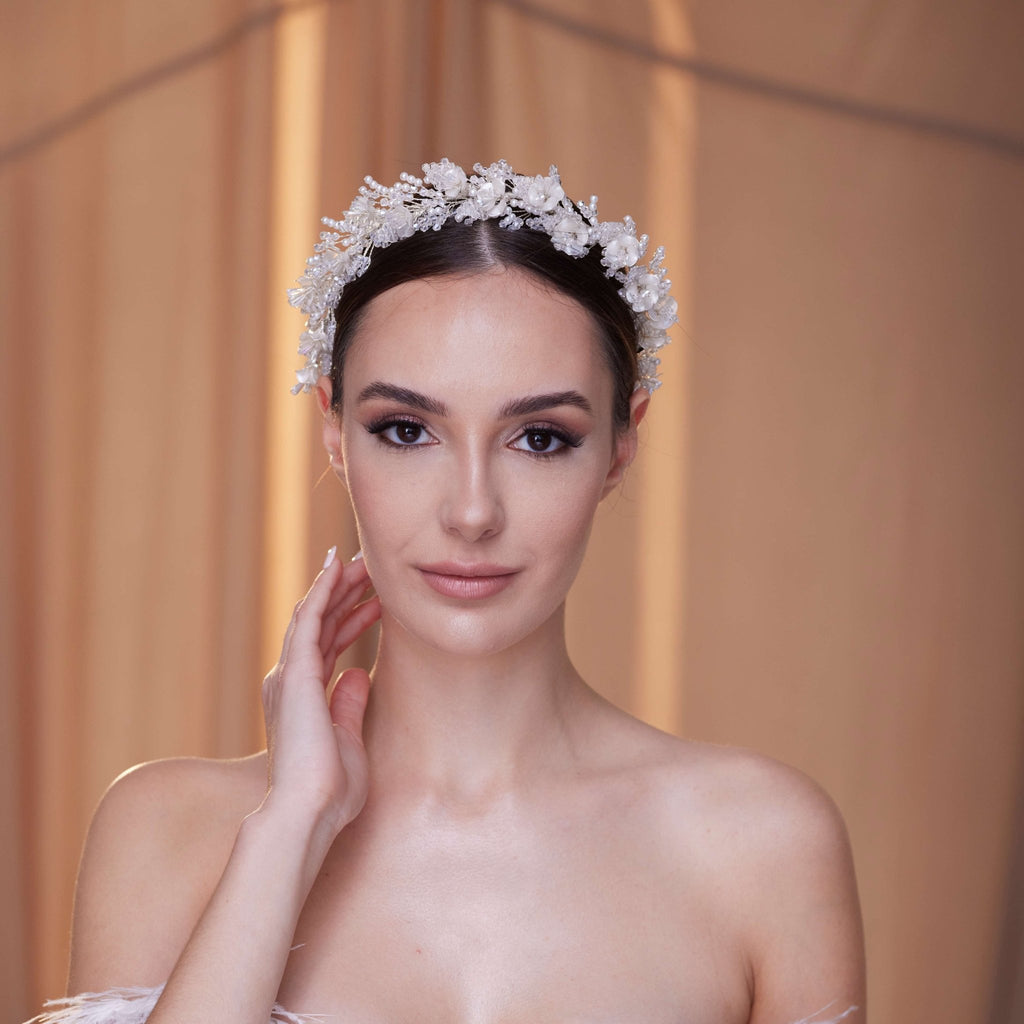 Elegant Bridal Hairband with Pearl - Luzilly Bridal & Apparel