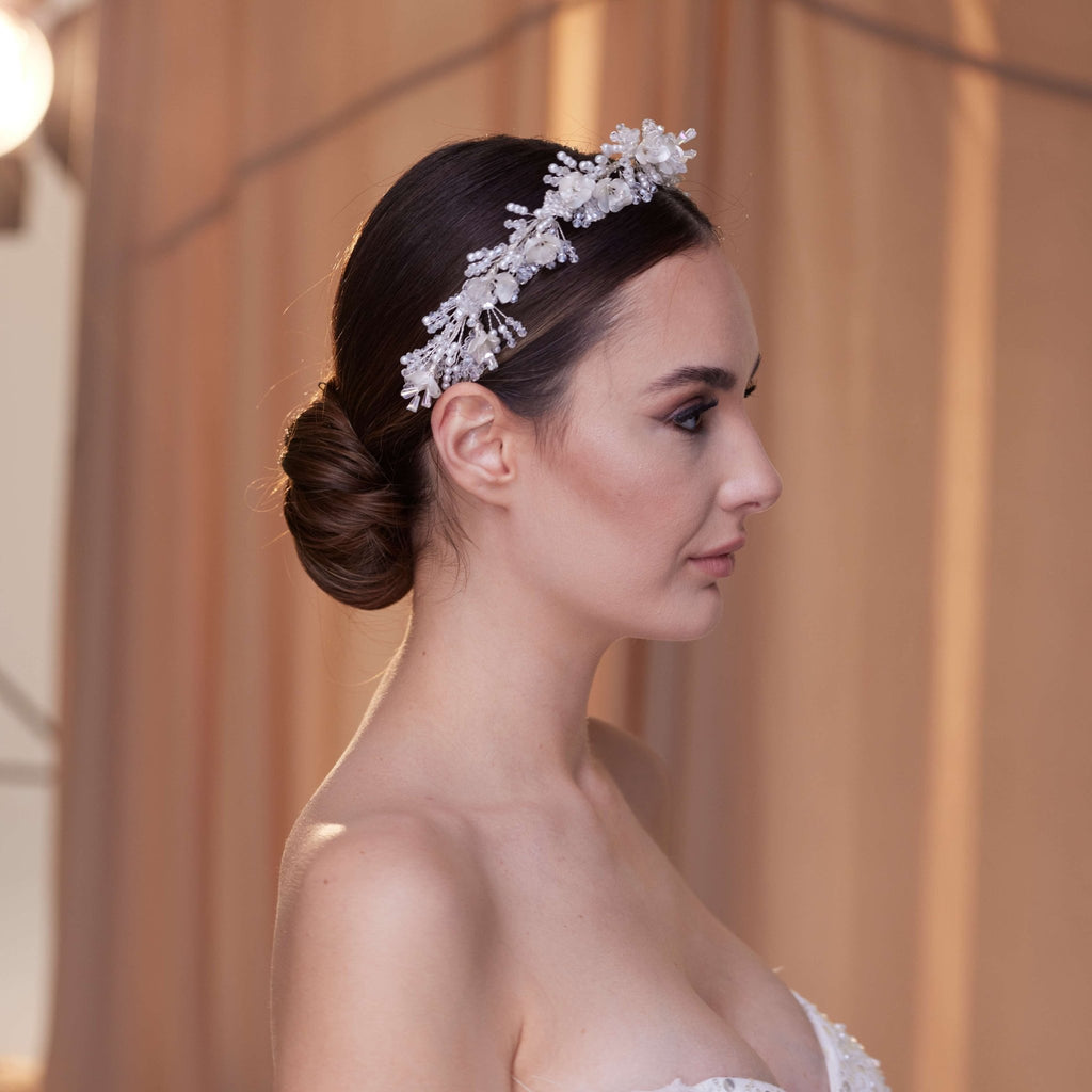 Elegant Bridal Hairband with Pearl - Luzilly Bridal & Apparel