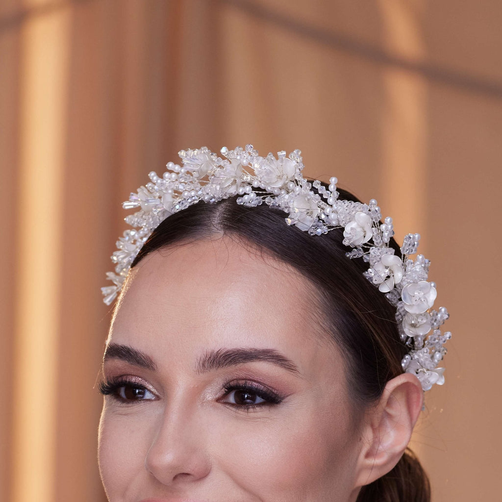 Elegant Bridal Hairband with Pearl - Luzilly Bridal & Apparel
