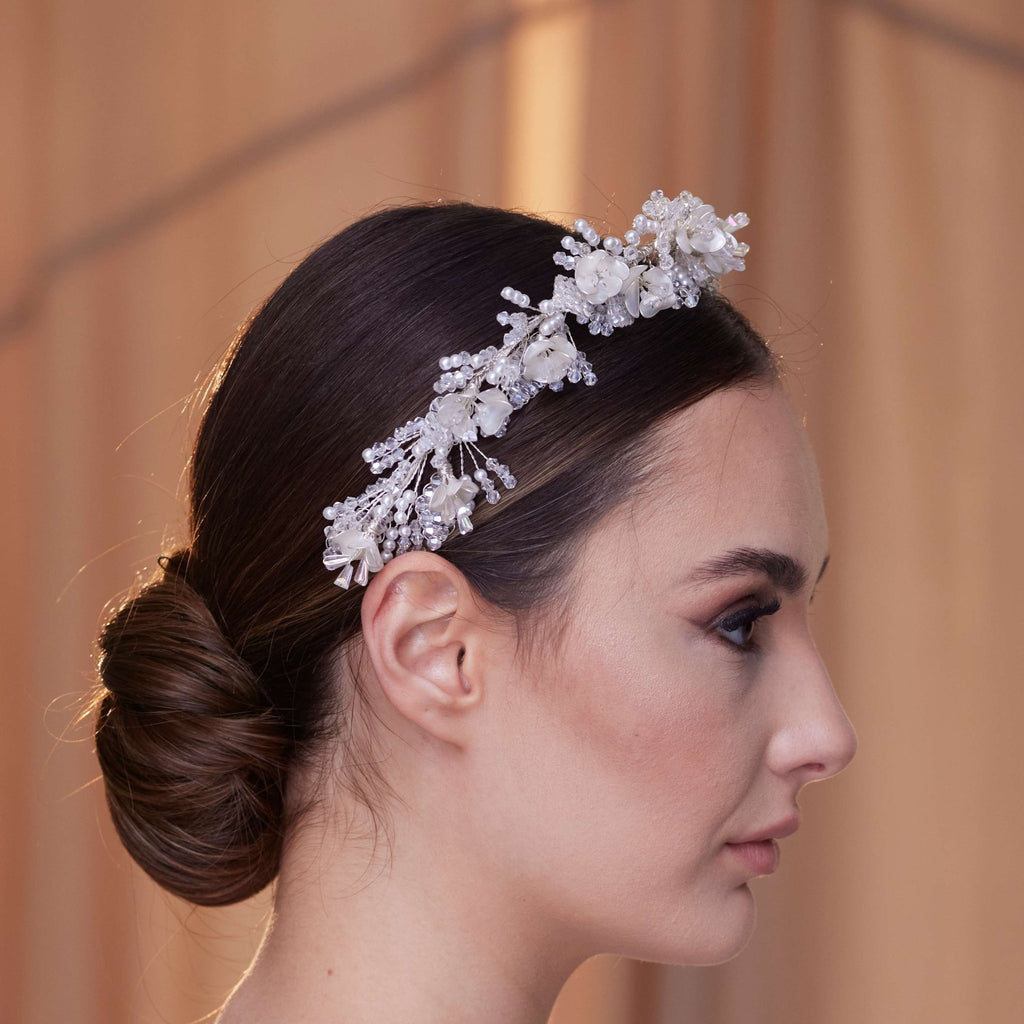 Elegant Bridal Hairband with Pearl - Luzilly Bridal & Apparel