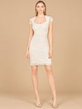 Elegant Cap Sleeve Bridal Short Dress - Luzilly Bridal & Apparel