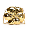Elegant Flower Gold Acrylic Bag – Mini Dinner Bag & Prom Bag for Weddings, Parties, and Evenings - Luzilly Bridal & Apparel