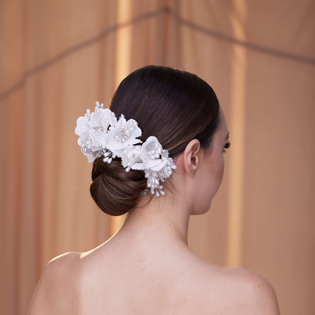 Elegant Hair Vine with Felt Flowers - Luzilly Bridal & Apparel