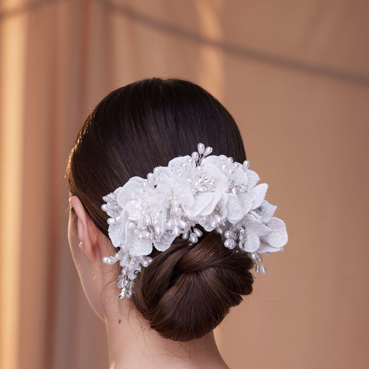 Elegant Hair Vine with Felt Flowers - Luzilly Bridal & Apparel