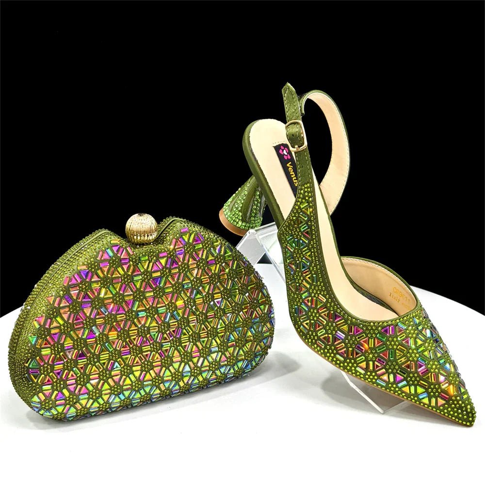 Elegant Italian Design Women's Shoes and Bag Set EDS45 - Luzilly Bridal & Apparel